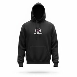 New Men’s Large Pink Whitney Barstool Black Hoodie Sweater Spittin’ Chiclets